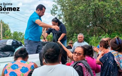 Regidor Juan Gómez García continúa apoyando a damnificados por la inundación en Tuxpan