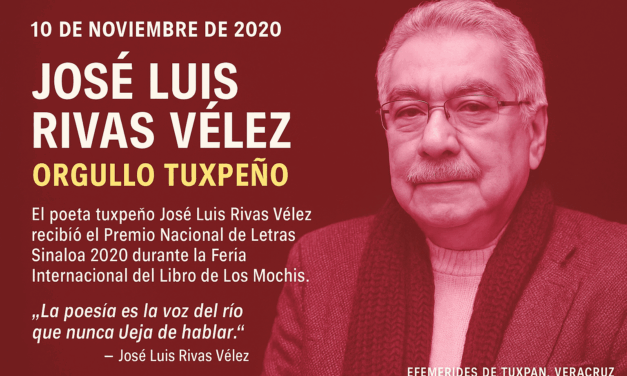 José Luis Rivas Vélez, orgullo tuxpeño y ganador del Premio Nacional de Letras Sinaloa 2020