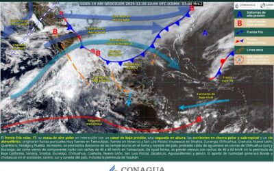 Se recomienda precaución por la llegada del Frente Frío 17 al Norte de Veracruz