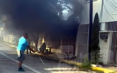 Vivienda queda destruida por incendio en Vista Hermosa; hallan dos mascotas sin vida