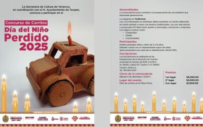 Convocan a la niñez Tuxpeña a participar en el Concurso de Carritos, el día del Niño Perdido 2025
