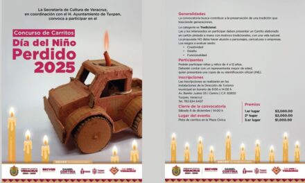 Convocan a la niñez Tuxpeña a participar en el Concurso de Carritos, el día del Niño Perdido 2025
