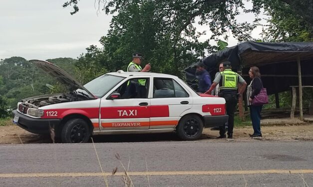 Guardia Nacional retiene taxi por aparente reporte de robo