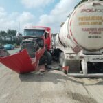 Choque múltiple en el libramiento portuario de Tuxpan deja un lesionado leve