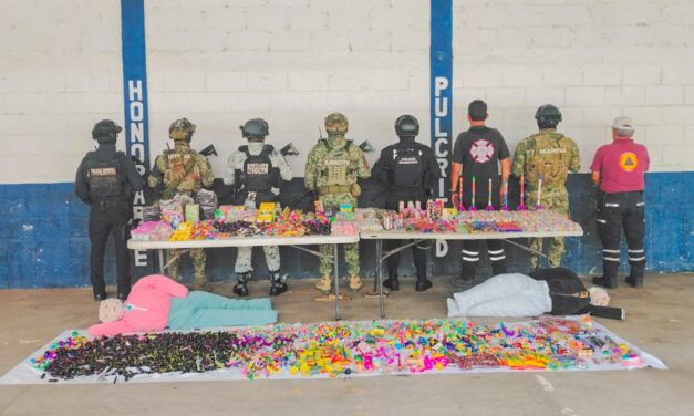Aseguran más de 115 kilos de pirotecnia en operativo interinstitucional