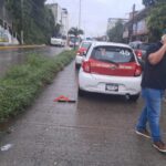 Se dan entre Taxistas en el libramiento López Mateos: una mujer lesionada