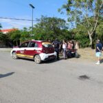 Choque entre cuatrimoto y taxi desata acalorada discusión en la Tuxpan-Tampico