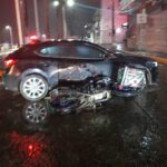 Le corta el paso a motociclista en el Reyes Heroles