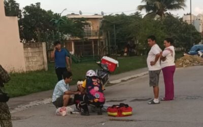 Menor resulta estable tras derrapar en moto frente a OXXO de Cabo Rojo