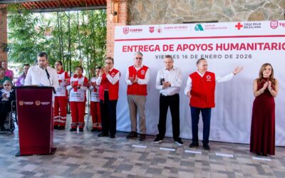 CRUZ ROJA MEXICANA ENTREGA ENSERES DOMÉSTICOS A FAMILIAS AFECTADAS POR INUNDACIONES EN TUXPAN