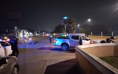 Accidente sin lesionados en la carretera Tuxpan–Tampico, a la altura de Las Lomas