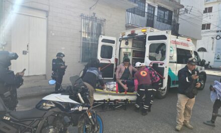 Terrible accidente de motocicleta en pleno centro de Tuxpan