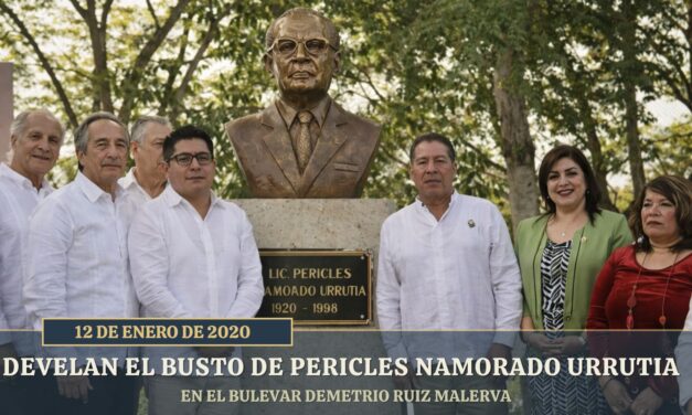 12 de enero de 2020 — Develan el Busto de Pericles Namorado Urrutia