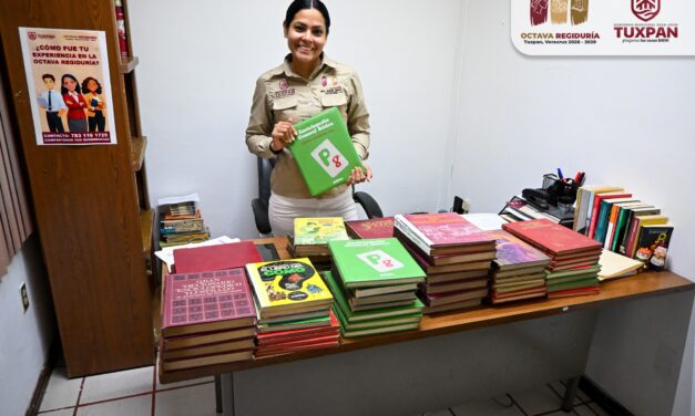 Marleth Blanco impulsa campaña de donación de libros para escuelas de Tuxpan