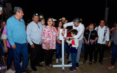 El Sacrificio deja atrás la oscuridad: Gobierno Municipal enciende 75 luminarias