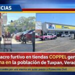 Simulacro “furtivo” en tiendas Coppel genera alarma en Tuxpan; podrían aplicar sanciones