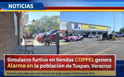 Simulacro “furtivo” en tiendas Coppel genera alarma en Tuxpan; podrían aplicar sanciones