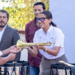 Juventud y disciplina: entregan instrumentos a la banda de guerra de la Secundaria Técnica Pesquera No. 22