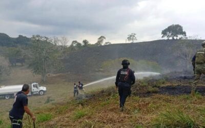 Sofocan incendio forestal en la colonia Libertad; moviliza a cuerpos de emergencia