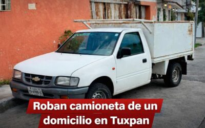 Roban camioneta del interior de un domicilio en Zapote Gordo