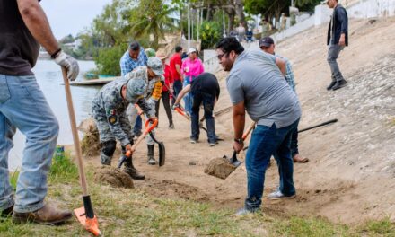 Gobierno municipal realiza jornada de limpieza a orillas del río Tuxpan