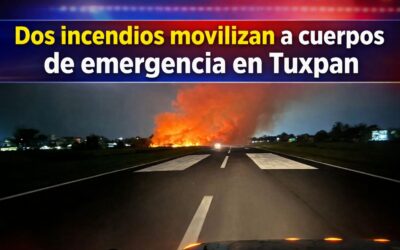 Dos incendios de pastizal movilizan a cuerpos de emergencia en Tuxpan