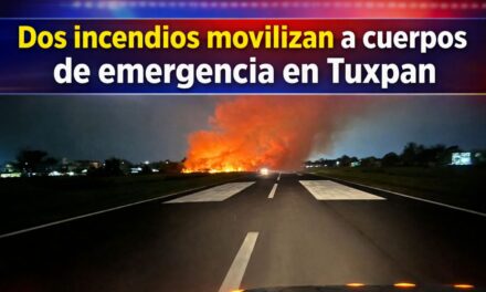 Dos incendios de pastizal movilizan a cuerpos de emergencia en Tuxpan