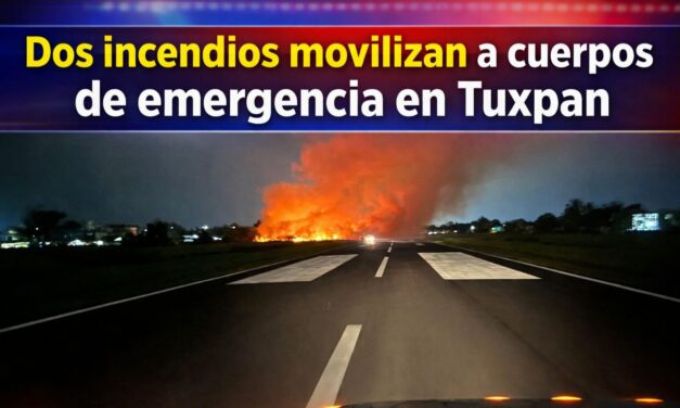 Dos incendios de pastizal movilizan a cuerpos de emergencia en Tuxpan