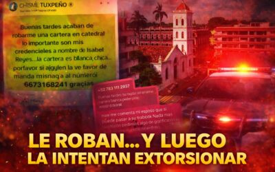 De víctima a blanco otra vez: intentan extorsionar a mujer tras robo de cartera en Catedral de Tuxpan