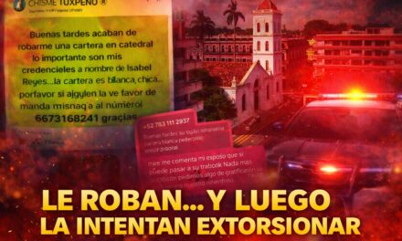 De víctima a blanco otra vez: intentan extorsionar a mujer tras robo de cartera en Catedral de Tuxpan