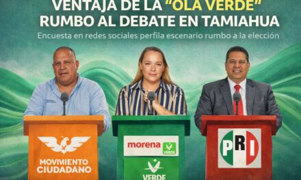 Encuesta en redes perfila ventaja de la “Ola Verde” rumbo al debate en Tamiahua