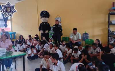 Policía Municipal de Tuxpan refuerza prevención del delito en escuelas primarias