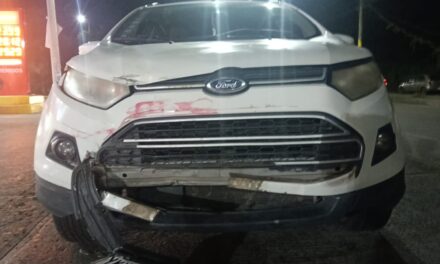Provoca choque por no ceder el paso; solo hubo daños materiales en Tuxpan