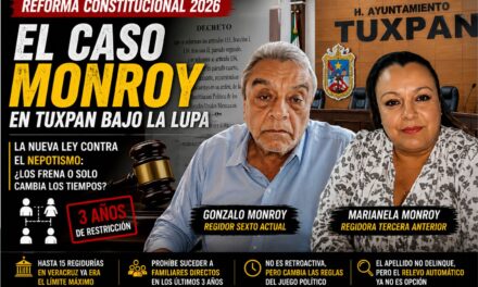 Reforma contra el nepotismo: el caso Monroy en Tuxpan bajo la lupa