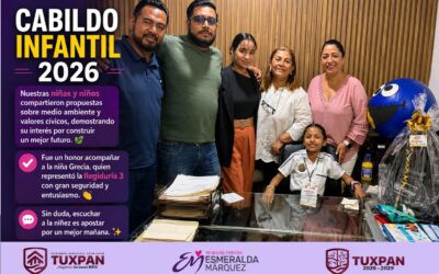 Niñez tuxpeña alza la voz por el medio ambiente y los valores cívicos en el Cabildo Infantil 2026: Esmeralda Márquez