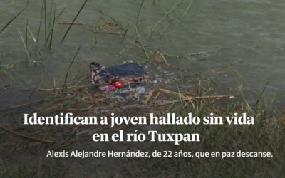 Identifican a joven hallado sin vida en el río Tuxpan; localizan mochila como posible evidencia