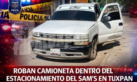 Roban camioneta dentro del estacionamiento de Sam’s en Tuxpan