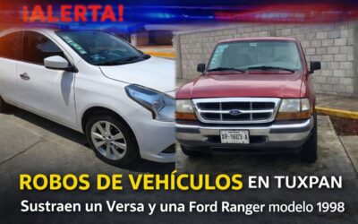 Aumenta robo de vehículos en Tuxpan; sustraen unidades en zona habitacional y centro comercial