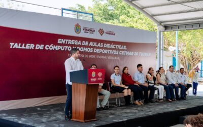 Gobernadora Rocío Nahle inaugura nuevos espacios y equipamiento en el CETMAR No. 20 de Tuxpan