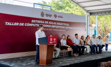 Gobernadora Rocío Nahle inaugura nuevos espacios y equipamiento en el CETMAR No. 20 de Tuxpan
