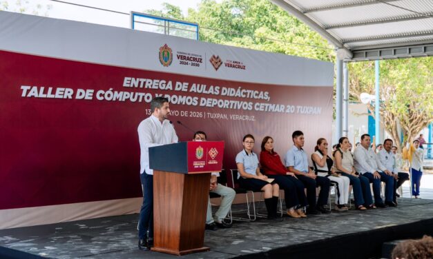Gobernadora Rocío Nahle inaugura nuevos espacios y equipamiento en el CETMAR No. 20 de Tuxpan