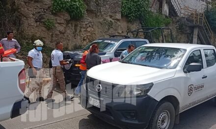 Trabajadora de Limpia Pública resulta lesionada tras ser arrollada por motociclista en Tuxpan