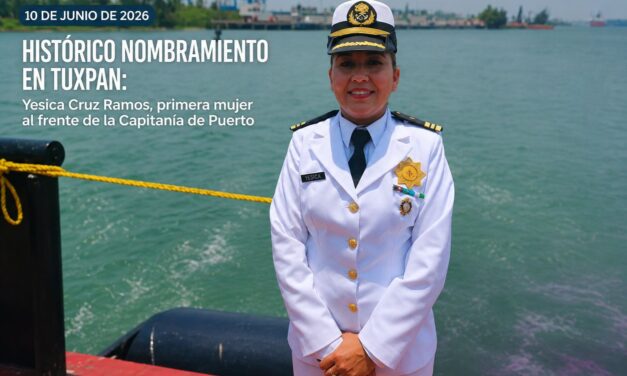 10 de junio de 2026: Tuxpan hace historia al tener por primera vez una mujer al frente de la Capitanía de Puerto