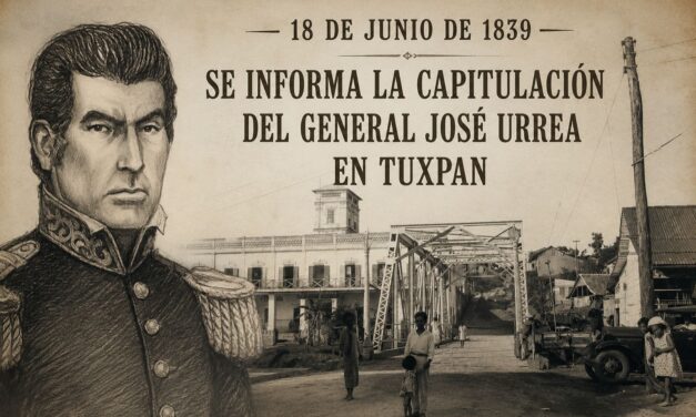 18 de junio de 1839: Se informa la capitulación del general José Urrea en Tuxpan