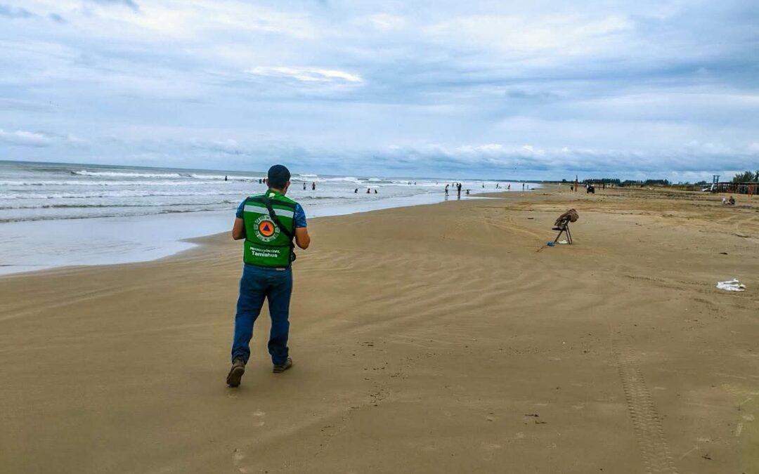 Refuerzan vigilancia preventiva en playas de Tamiahua para proteger a visitantes