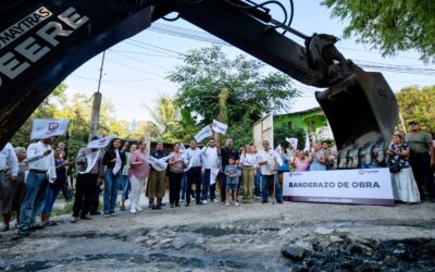 Arranca pavimentación de la calle Los Pinos; beneficiará a 2 mil personas