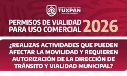 Ayuntamiento de Tuxpan comparte información oficial sobre los Permisos de Vialidad para Uso Comercial