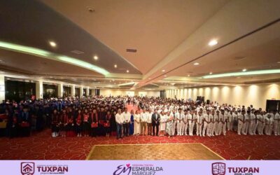 Regidora Esmeralda Márquez acompaña graduación de 238 estudiantes del CONALEP 165 de Tuxpan