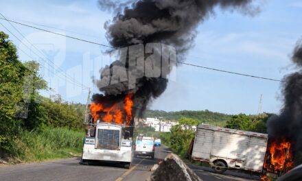 Fuego en la Tuxpan-Tampico: dos camiones reducidos a cenizas