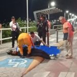 Motociclista resulta lesionado tras fuerte choque en el bulevar de Tuxpan